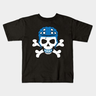 Rugby Fan Pirate Headgear Skull Kids T-Shirt